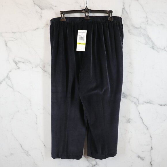 Alfred Dunner Luxe Be A Lady Black Pull On Pants With Pockets Tag Size 14 NWT - Picture 1 of 8